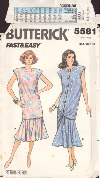Butterick 5581 Sewing Pattern Top Skirt Size 14-16-18 Uncut Factory Folded