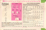 Simplicity 5594 Sewing Pattern, Girls' Pinafore and Bloomers, Size 4, Cut, Complete