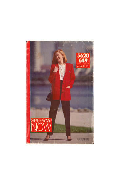 See&Sew 5620 Sewing Pattern, Jacket, Top and Pants, Size 6-8-10, Uncut, Factory Folded or Size 12-14-16 Uncut Factory Folded