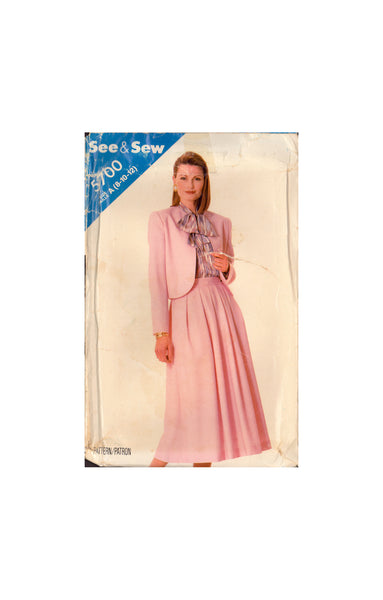 See&Sew 5700 Sewing Pattern, Jacket and Skirt, Size 8-10-12, Uncut Factory Folded