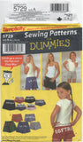 Simplicity 5729 Novelty Shorts with Alphabet and Applique, Uncut, Factory Folded, Sewing Pattern Size Child/Adult