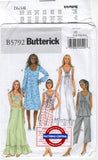 Butterick 5792, Nightgown in Two Lengths, Pajama Top and Pants, Uncut, Factory Folded Sewing Pattern Plus Size 38-48