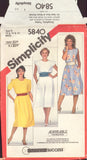 Simplicity 5840 Sewing Pattern, Misses' Pullover Dress, Size 10-12-14, Uncut, Factory Folded