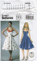 Butterick 5882 By Gertie Retro Fit and Flare Dress, Uncut, F/Folded, Sewing Pattern Size 4-12