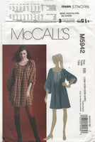 McCall's 5942 Pullover Dress with Raglan Sleeves, Uncut, Factory Folded, Sewing Pattern Size 18-24