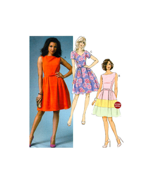 Butterick 5982 Fit and Flare Dress with Pleated Skirt, Uncut, Factory Folded, Sewing Pattern Size 8-16
