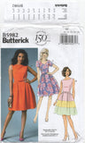 Butterick 5982 Fit and Flare Dress with Pleated Skirt, Uncut, Factory Folded, Sewing Pattern Size 8-16