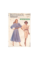 Butterick 5986 Sewing Pattern, Top and Skirt, Size 6-8-10, Not cut, Cut apart