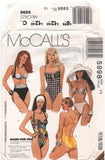 McCall's 5998 One or Two Piece Shirred Swimsuits, Uncut, F/Folded Sewing Pattern Size 14