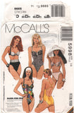 McCall's 5998 One or Two Piece Shirred Swimsuits, Uncut, F/Folded Sewing Pattern Size 14