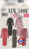 New Look 6001 Evening or Day Dresses with Sleeve Variations, Uncut, Factory Folded, Size 8-18