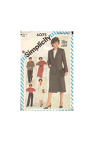 Simplicity 6075 Womens' Coordinates: Pants, Front Wrap Skirt, Blouse and Lined Jacket, Uncut, Factory Folded, Sewing Pattern Size 16