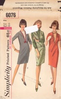 Simplicity 6076 Sewing Pattern, Dress or Jumper and Dickey, Size 12, Partially Neatly Cut, Complete