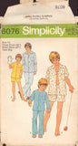 Simplicity 6076 Sewing Pattern, Boys' Pajamas, Neatly Cut, Complete