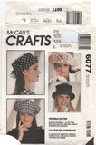 McCall's 6077 Five Great Hats and a Tie to Create, Partially Cut, Partially Factory Folded, Complete Sewing Pattern Various Sizes
