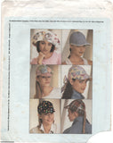 McCall's 6077 Five Great Hats and a Tie to Create, Partially Cut, Partially Factory Folded, Complete Sewing Pattern Various Sizes