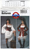 Butterick 6114 Women's Pirate Costumes, Uncut, Factory Folded, Size 6-14
