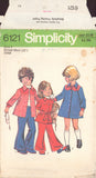 Simplicity 6121 Sewing Pattern, Children's Dress Top Pants, Size 3, Partially Cut, Complete