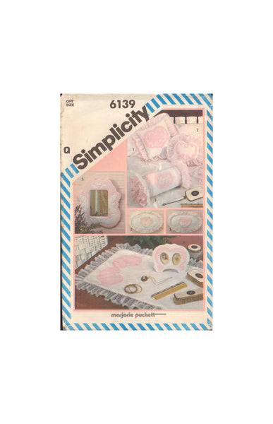 Simplicity 6139 Sewing Pattern, Shadow Quilted Accessories, One Size, Uncut, Factory Folded