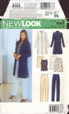 New Look 6163 Sewing Pattern Jacket Top Skirt Trousers Size 8-18 Uncut Factory Folded