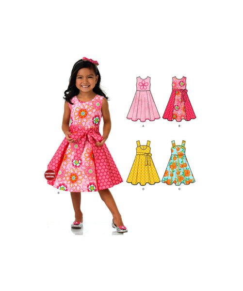 New Look 6202 Girls' Sundress or Party Dress, Uncut, Factory Folded Sewing Pattern Size 3-8