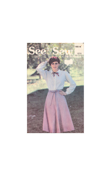 Simplicity Pattern 6215 See&Sew 6215 Sewing Pattern, Skirt and Belt, Size 14, Cut, Complete ...
