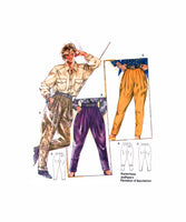 Burda 6219 Baggy, Front Pleated Jodhpurs, Cut, Complete Sewing Pattern Size 10 (read description)