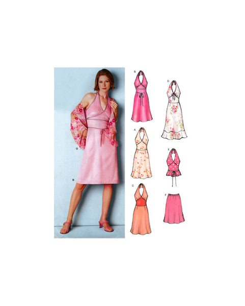 New Look 6242 Halter Neck Dress in Two Lengths or Skirt and Top, Uncut Patterns Central New Look 6242 Halter Neck Dress in Two Lengths or Skirt and Top, Uncut Patterns Central