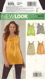 New Look 6245 Sewing Pattern, Women's Tops, Size XS-XL, Uncut, Factory Folded