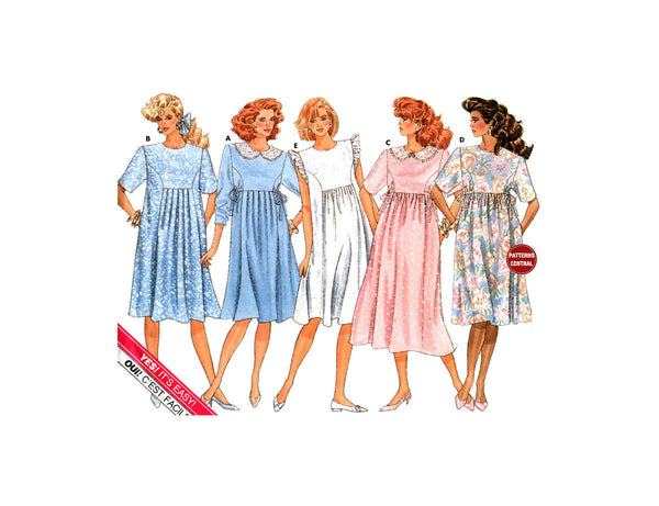 Butterick 6251 Maternity Dress in Two Lengths, Uncut, Factory Folded, Sewing Pattern Size 14