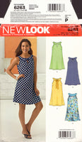 New Look 6263 Sewing Pattern Sleeveless Dress Size 8-18, Uncut, Factory Folded