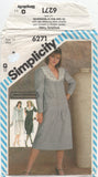 Simplicity 6271 Jessica McClintock Drop Waist Dress with Long or Short Sleeves, Uncut, Factory Folded, Sewing Pattern Size 14