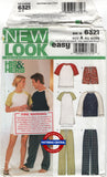 New Look 6321 Unisex Pajamas, Tops, Pants and Shorts, Uncut, Factory Folded Sewing Pattern Size 30-48