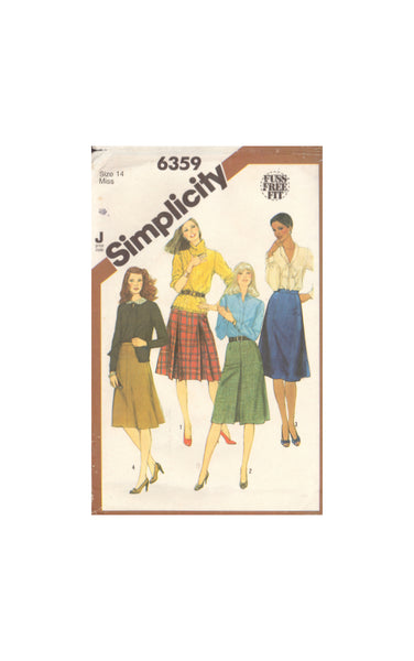 Simplicity 6359 Set of Skirts, Size 14, Cut, Complete