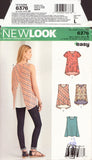New Look 6376 Tunic Top, Sewing Pattern, Size 6-18, Uncut, Factory Folded