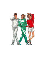 New Look 6472 Tracksuit Tops with Optional Hood, Pants and Shorts, Uncut, F/Folded Sewing Pattern Multi Size 8-18