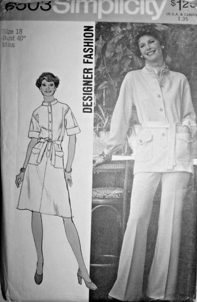 Simplicity 6503 Sewing Pattern, Dress, Pants, Top, Size 14, Uncut, Factory Folded