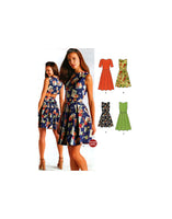New Look 6508 Fit and Flare Dress with Back Cut-Out, Uncut, Factory Folded, Sewing Pattern Size 10-22