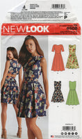 New Look 6508 Fit and Flare Dress with Back Cut-Out, Uncut, Factory Folded, Sewing Pattern Size 10-22