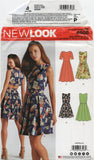 New Look 6508 Fit and Flare Dress with Back Cut-Out, Uncut, Factory Folded, Sewing Pattern Size 10-22