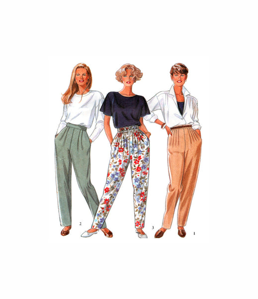 New Look 6548 High Waist, Tapered Pants with Front Pleat Variations, Uncut, Factory Folded Sewing Pattern Multi Size 8-20