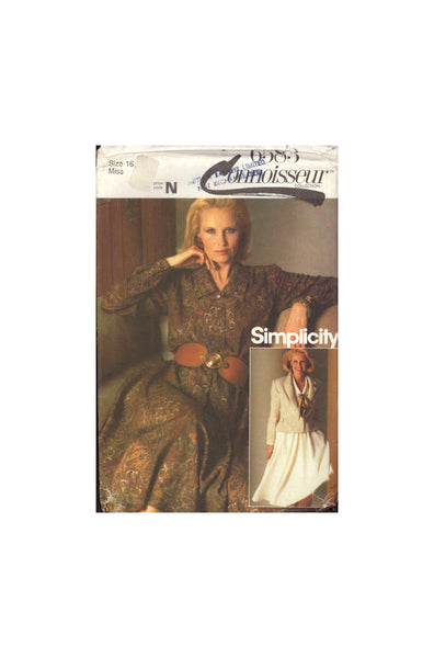 Simplicity 6583 Sewing Pattern Lined Jacket And Dress Size 16 Uncut Factory Folded