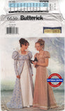 Butterick 6630 Regency 'Bridgerton' Style Dress Costumes, Uncut, Factory Folded, Size 12-16