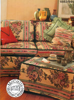 McCall's 6663 Chair, Pillows, Loveseat, Footstool and Table Covers, Uncut, Factory Folded Sewing Pattern