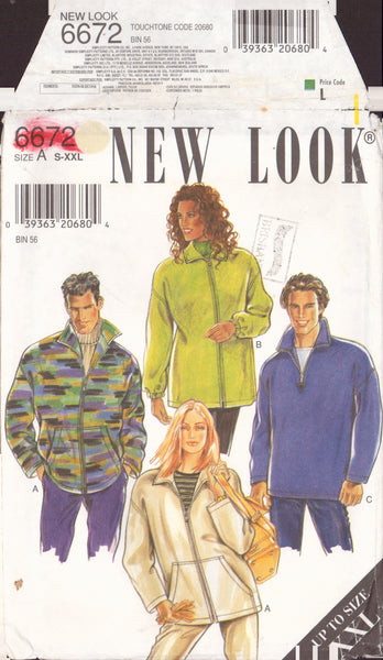 New Look 6672 Sewing Pattern, Tops, Size S-XXL, Cut, Complete