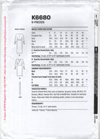 New Look 6680 Mock Wrap Knit Dress with Tie Belt, Uncut, Factory Folded, Sewing Pattern Size 6-18