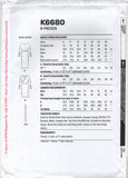 New Look 6680 Mock Wrap Knit Dress with Tie Belt, Uncut, Factory Folded, Sewing Pattern Size 6-18