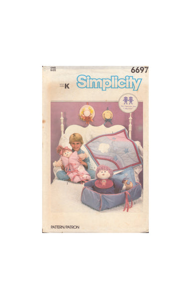 Simplicity 6697 Sewing Pattern, Moonbeam Doll Accessories, One Size, Uncut, Factory Folded