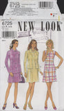 New Look 6725 Sewing Pattern, Dress and Jacket, Size 8-18, Uncut, Factory Folded