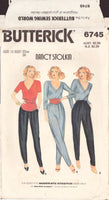 Butterick 6745 Sewing Pattern, Misses' Top, Pants and Cummerbund, Size 12, Cut, Complete